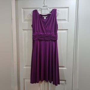 Elegant Purple Asymmetrical Dress